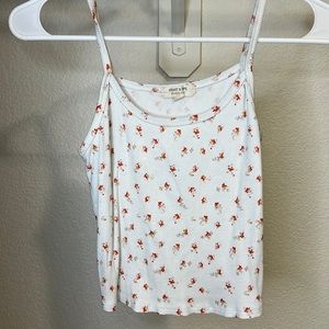 Floral crop tank top